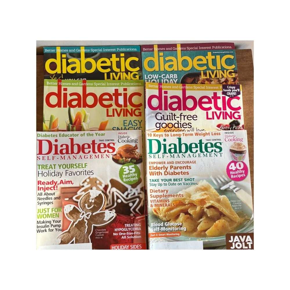 Lot of 6 Diabetic Living Diabetes Self-Management Magazines 2014 Healthy Recipes